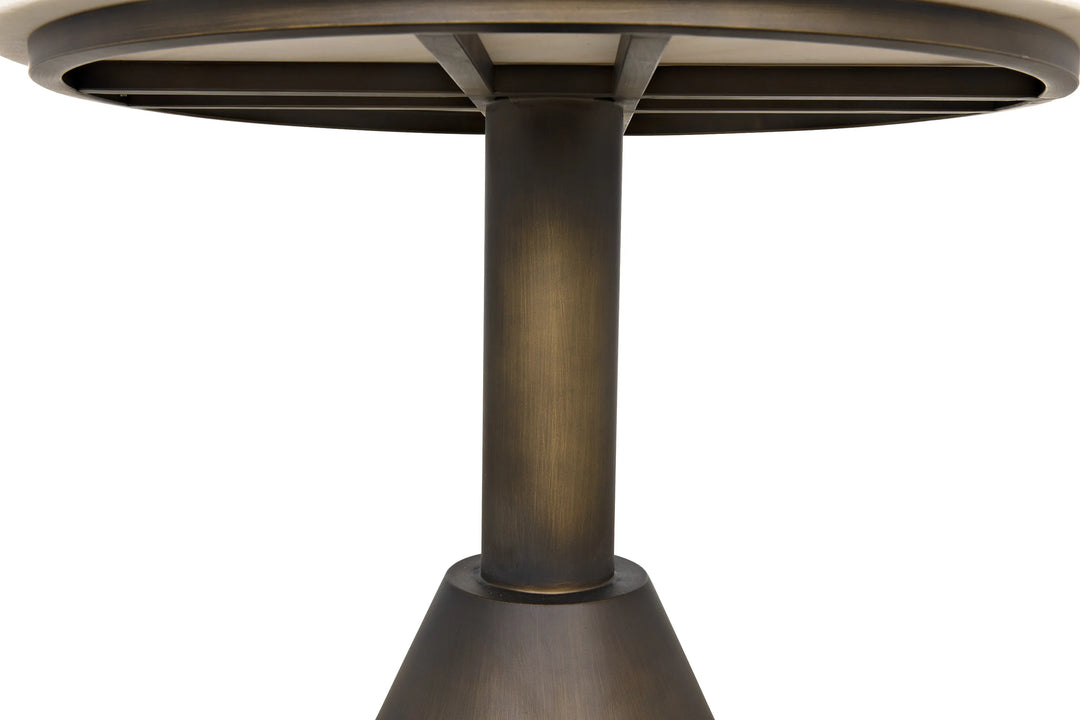 American Home Furniture | Noir - Joseph Side Table, Aged Brass