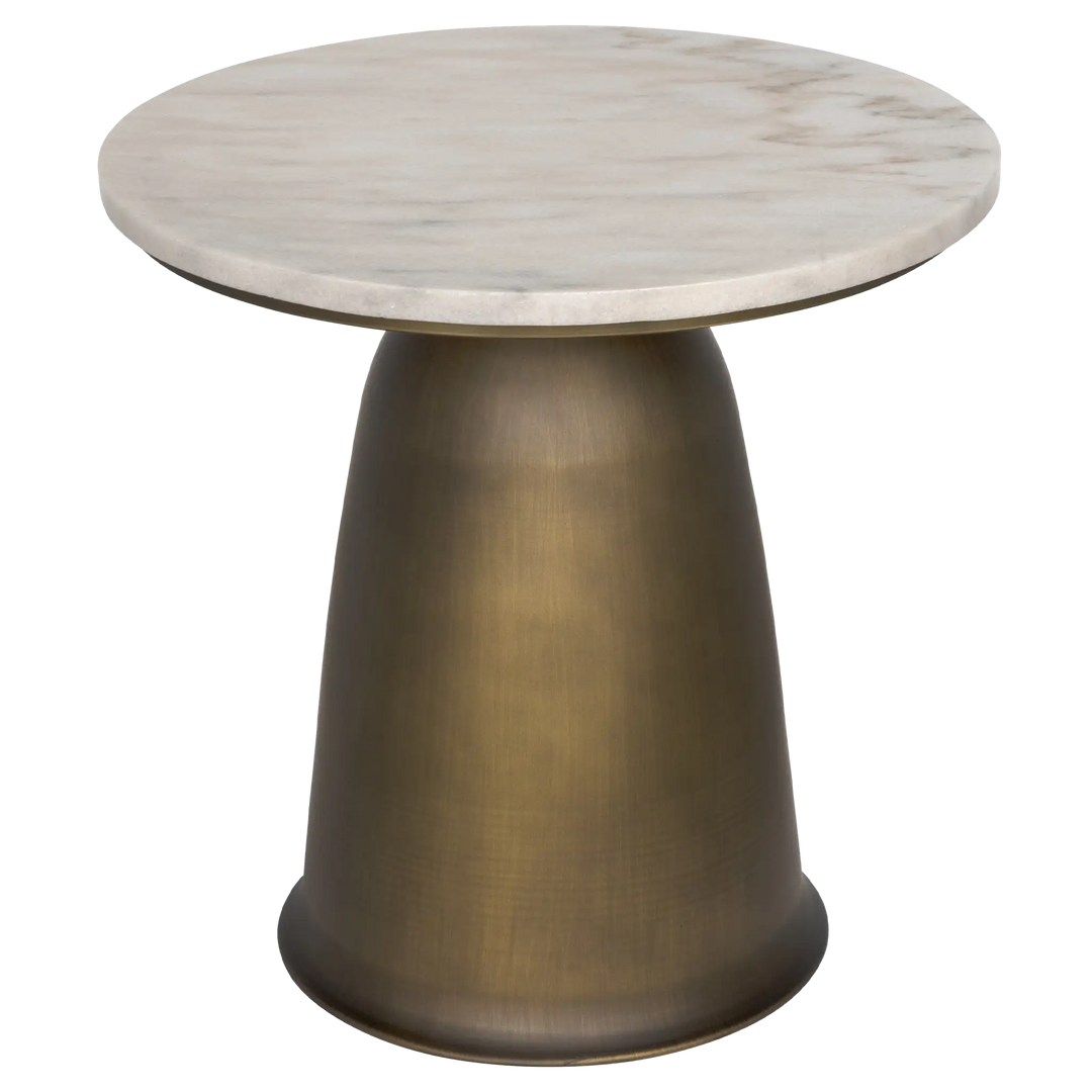 American Home Furniture | Noir - Aiden Side Table, Aged Brass