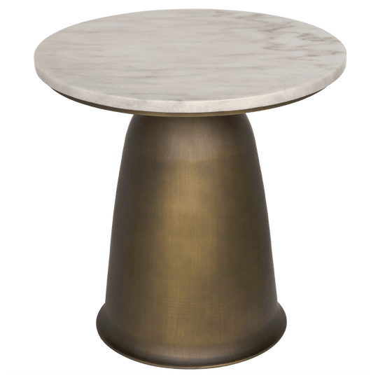 Noir Aiden Side Table, Aged Brass ACCENT TABLES