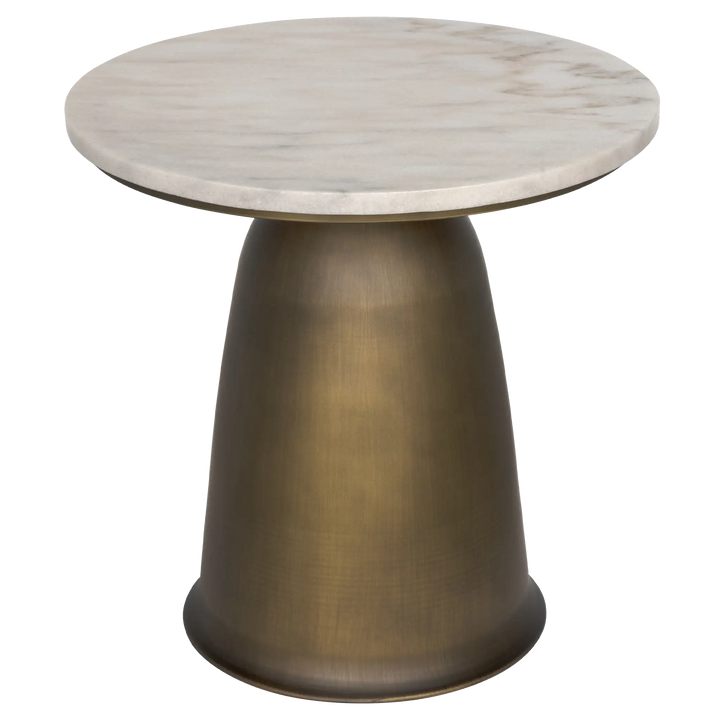 American Home Furniture | Noir - Aiden Side Table, Aged Brass