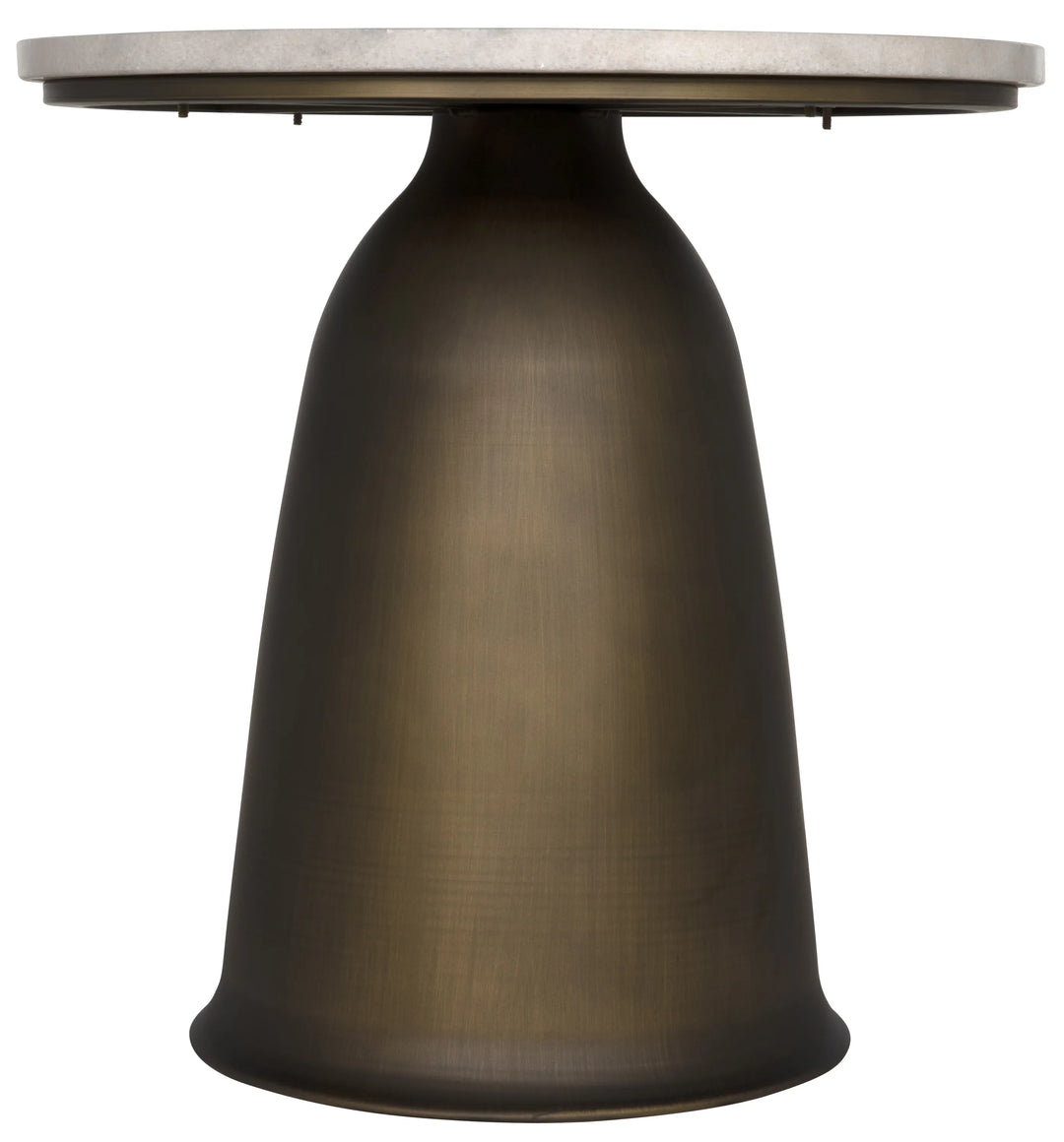 American Home Furniture | Noir - Aiden Side Table, Aged Brass