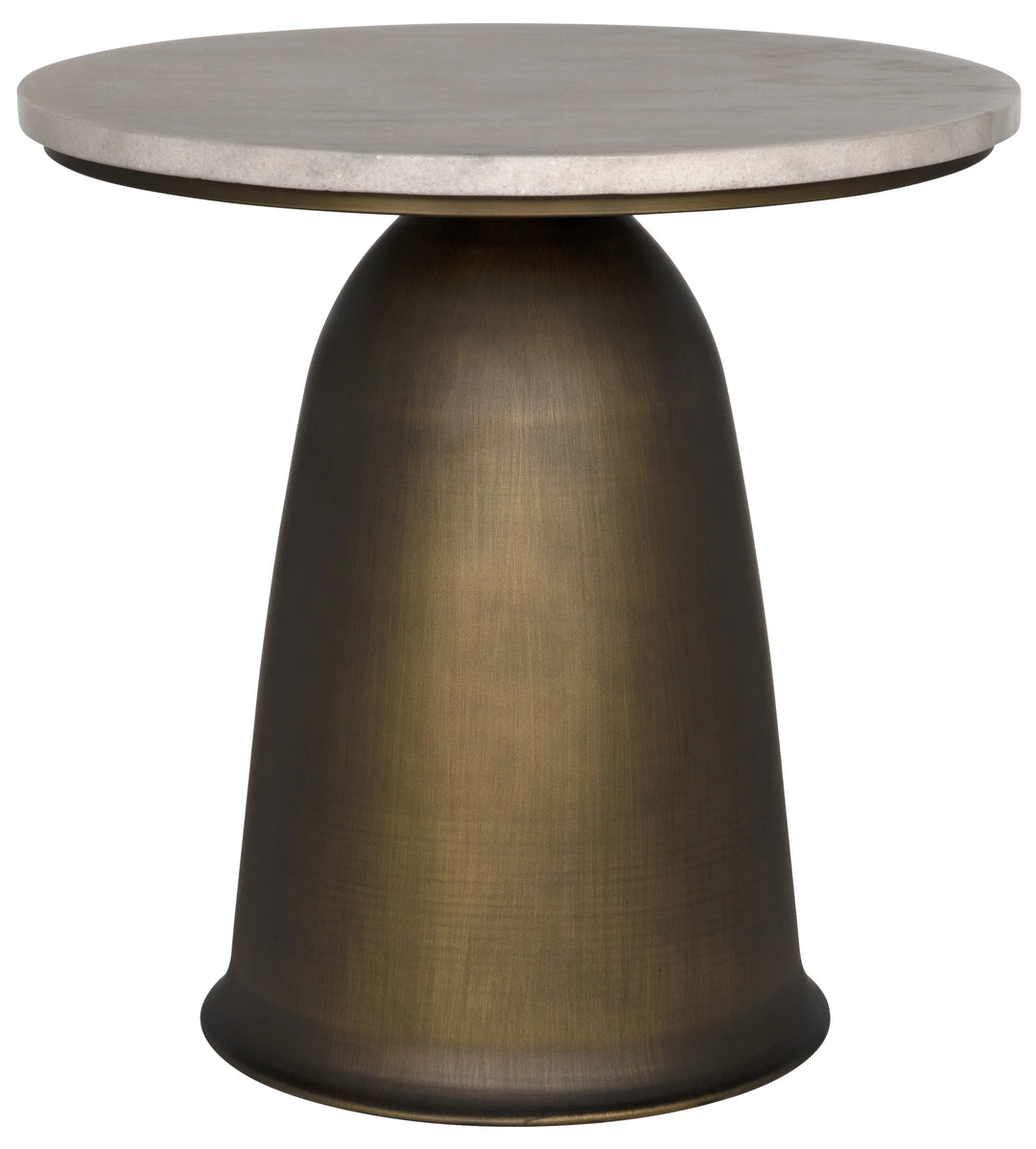 American Home Furniture | Noir - Aiden Side Table, Aged Brass