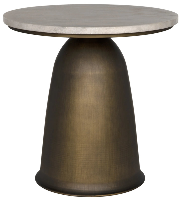 American Home Furniture | Noir - Aiden Side Table, Aged Brass