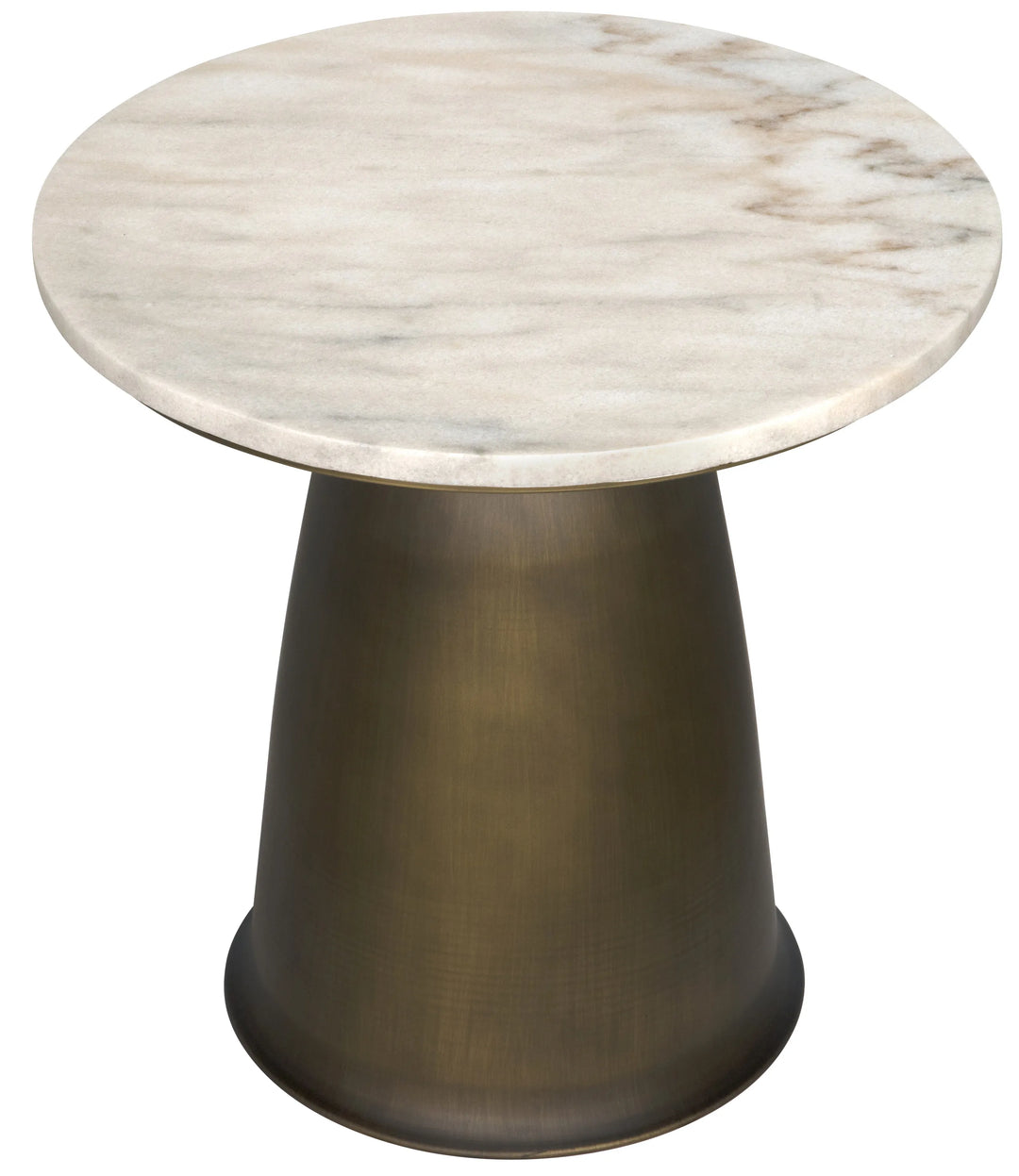 American Home Furniture | Noir - Aiden Side Table, Aged Brass