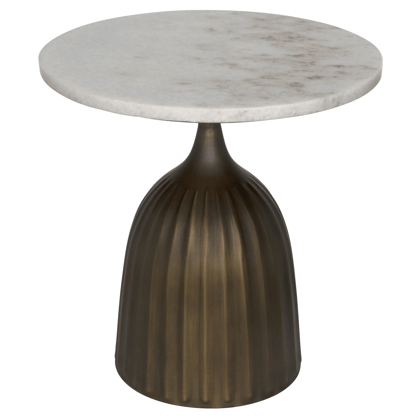 Noir Samuel Side Table, Aged Brass ACCENT TABLES