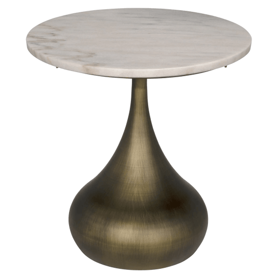 Noir Mateo Side Table, Aged Brass ACCENT TABLES