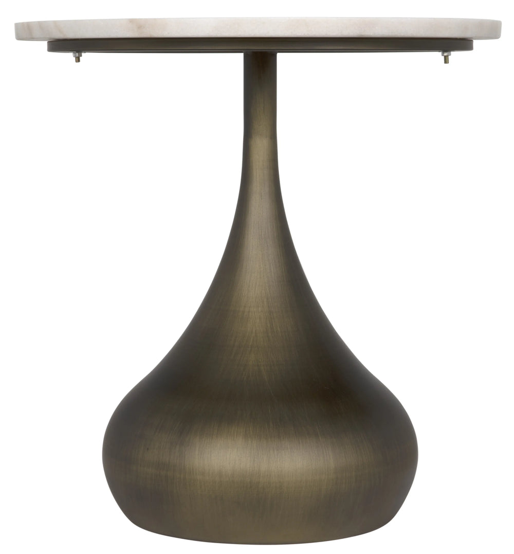 American Home Furniture | Noir - Mateo Side Table, Aged Brass