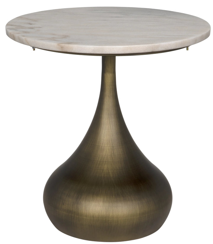 American Home Furniture | Noir - Mateo Side Table, Aged Brass