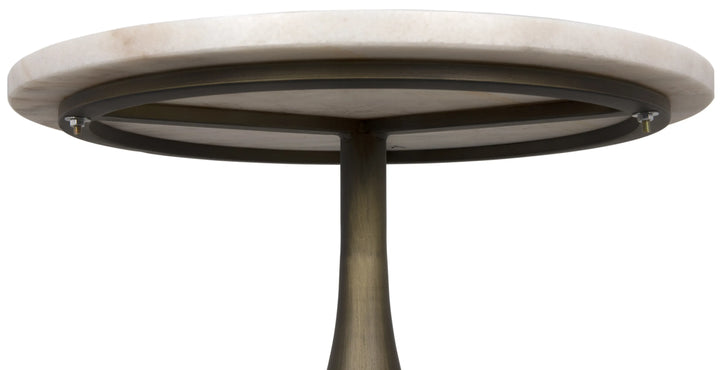 American Home Furniture | Noir - Mateo Side Table, Aged Brass