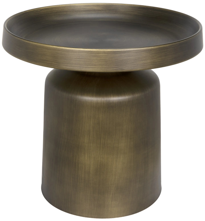 American Home Furniture | Noir - Lee Side Table, Aged Brass