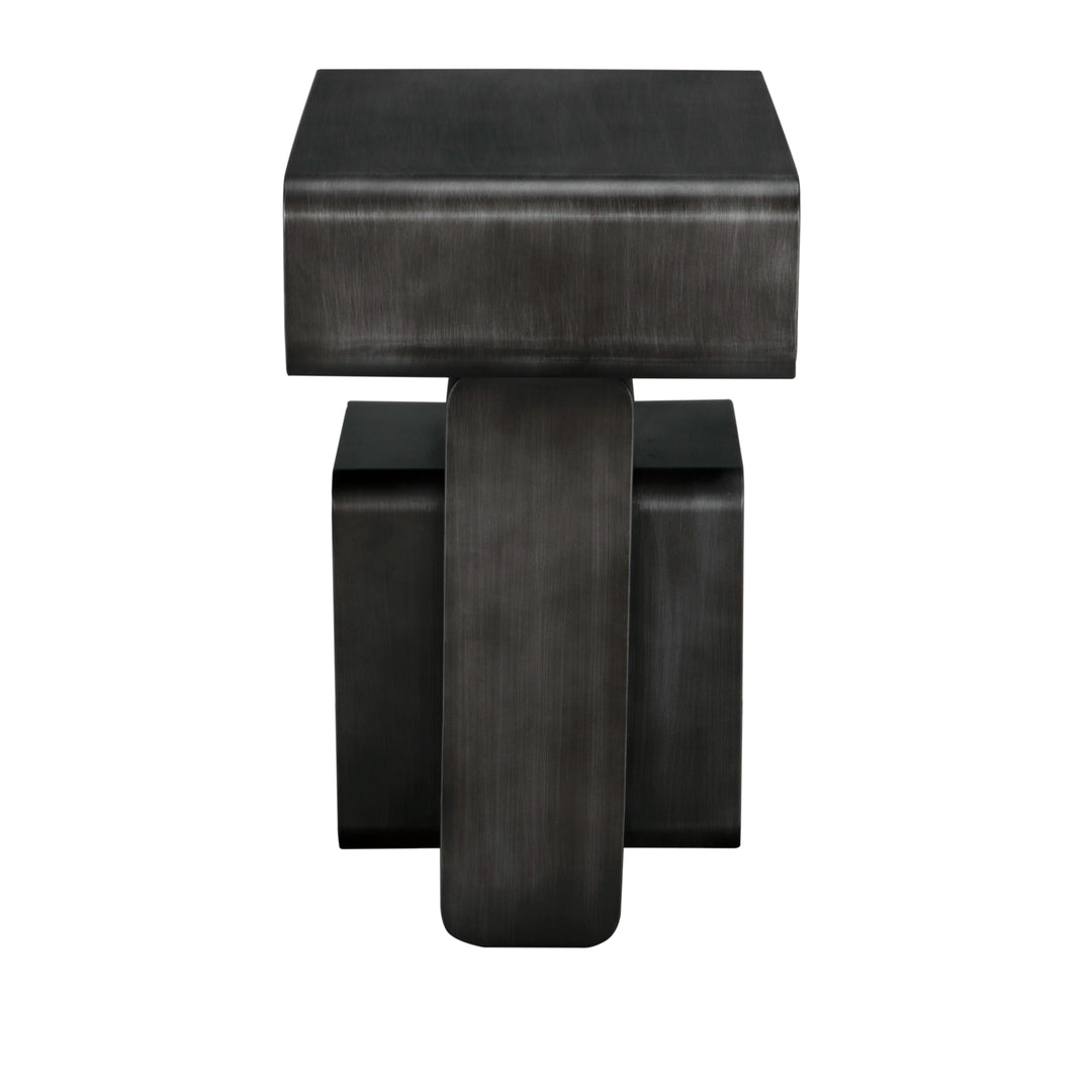 Danville Side Table, Gun Metal Finish