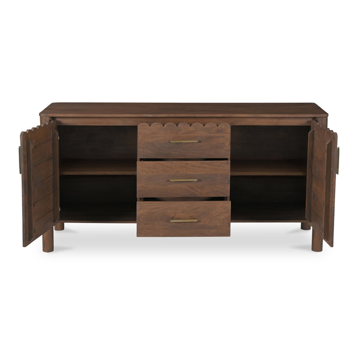 Moe's Home Collection - Wiley 3 Drawer Sideboard Vintage Brown - GZ-1164-03 | American Home Furniture