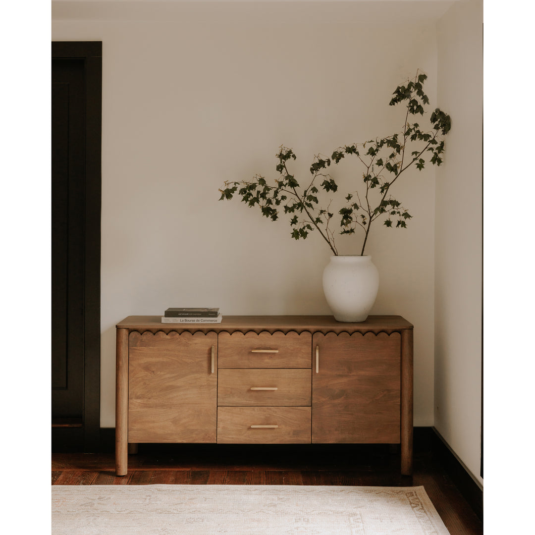 Moe's Home Collection - Wiley 3 Drawer Sideboard Vintage Brown - GZ-1164-03 | American Home Furniture