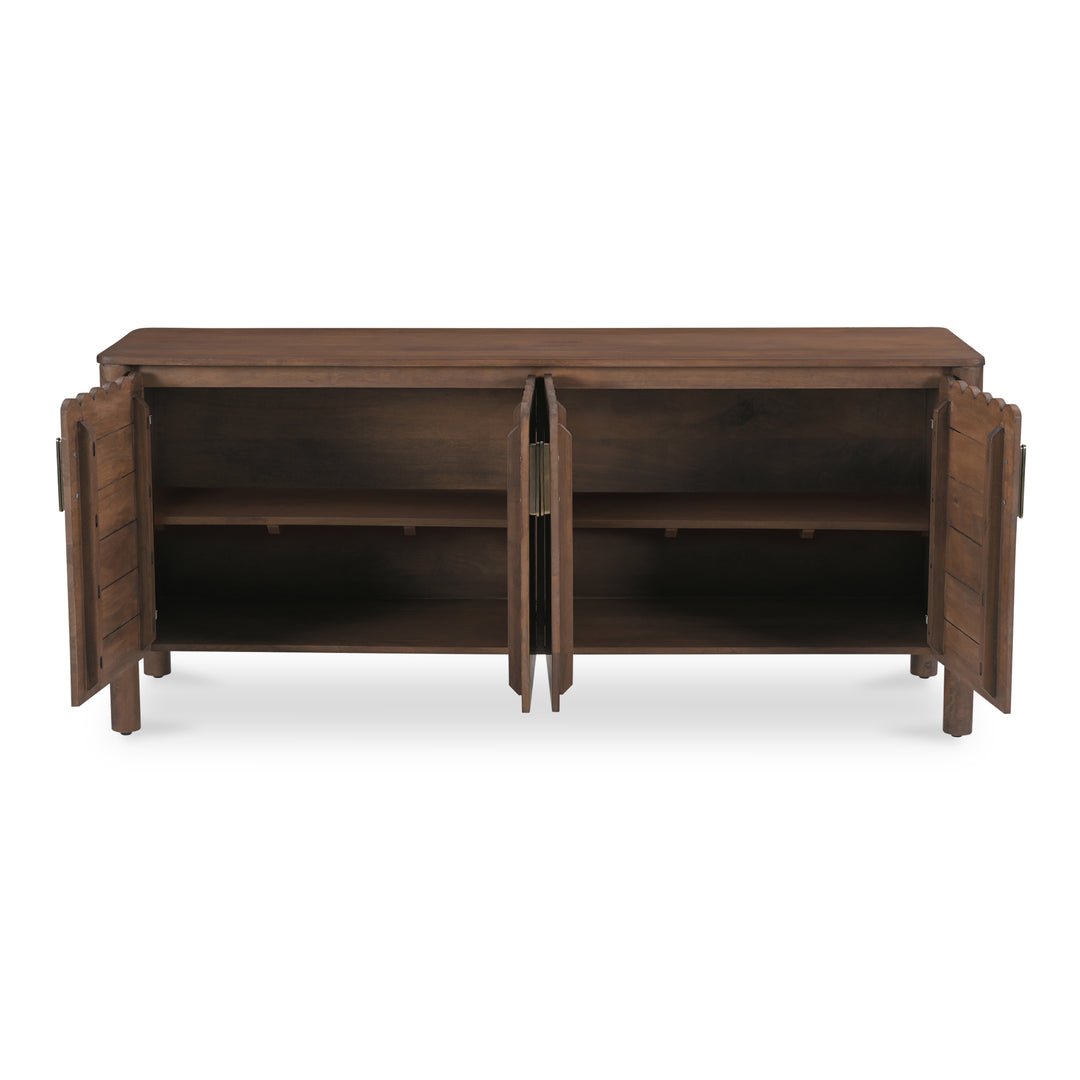 Moe's Home Collection - Wiley 4 Door Sideboard Vintage Brown - GZ-1165-03 | American Home Furniture