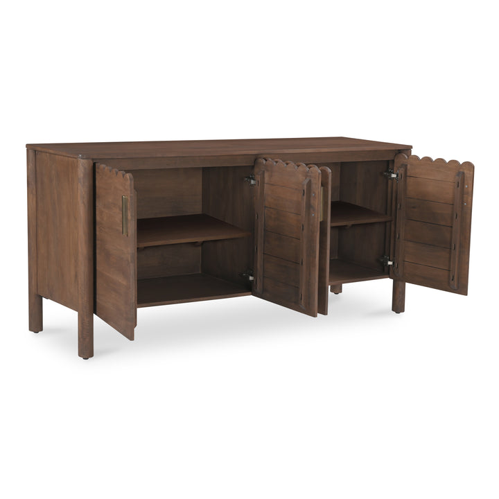 Moe's Home Collection - Wiley 4 Door Sideboard Vintage Brown - GZ-1165-03 | American Home Furniture