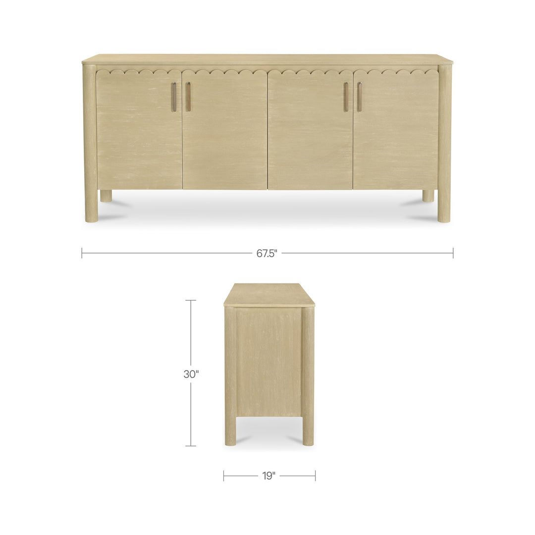 Wiley 4 Door Sideboard Vintage Brown