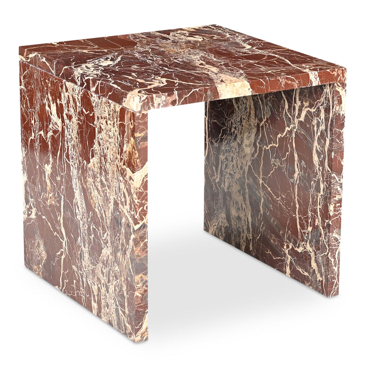 Moe's Home Collection - Rosa Accent Table Rosso Levanto Marble - GZ-1181-06-0 | American Home Furniture
