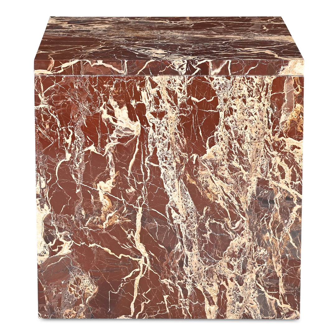 Moe's Home Collection - Rosa Accent Table Rosso Levanto Marble - GZ-1181-06-0 | American Home Furniture