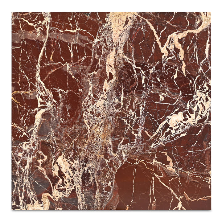 Moe's Home Collection - Rosa Accent Table Rosso Levanto Marble - GZ-1181-06-0 | American Home Furniture