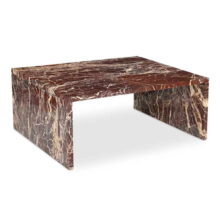 Moe's Home Collection - Rosa Coffee Table Rosso Levanto Marble - GZ-1182-06-0 | American Home Furniture