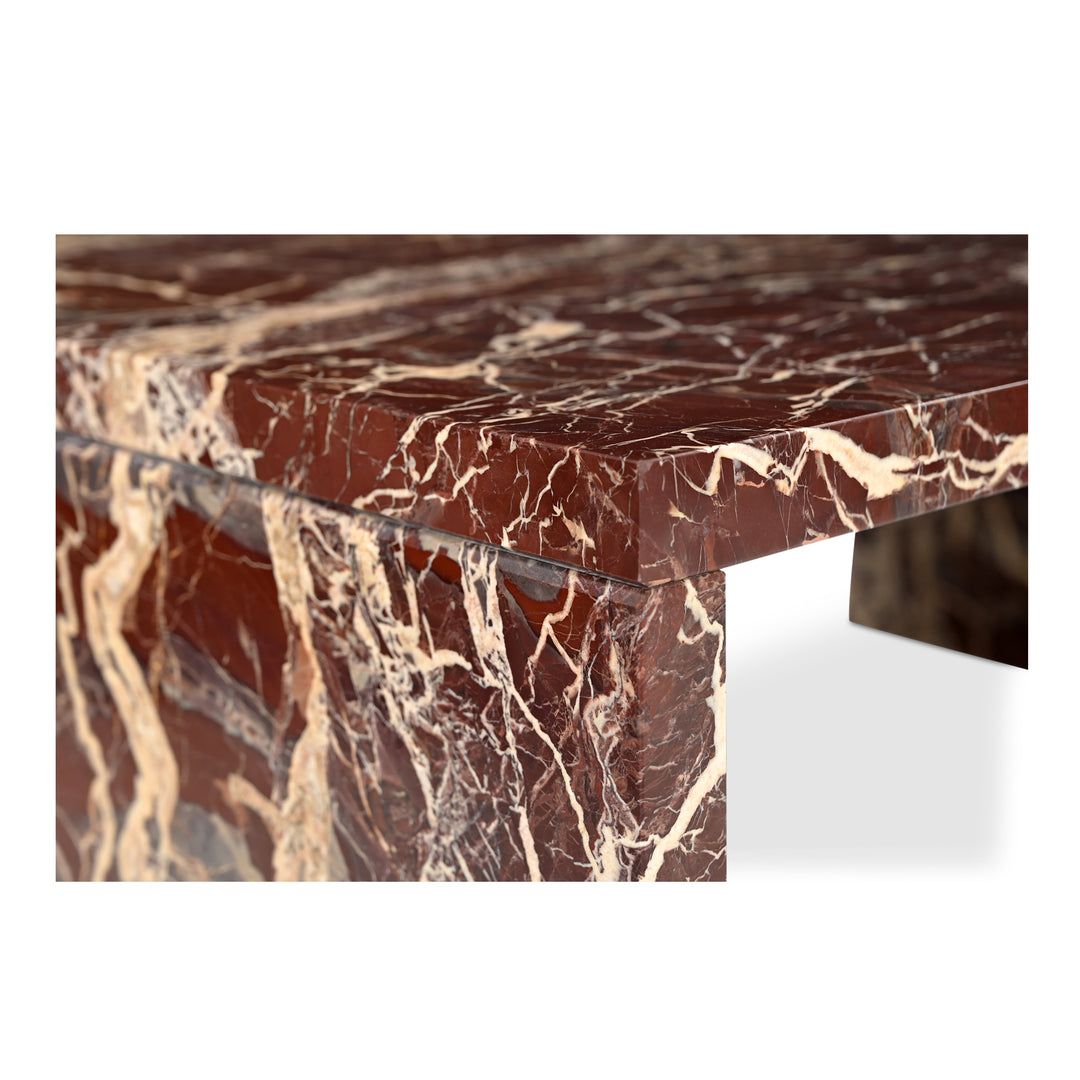 Moe's Home Collection - Rosa Coffee Table Rosso Levanto Marble - GZ-1182-06-0 | American Home Furniture