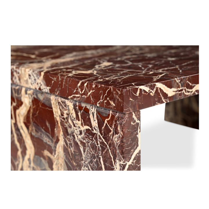 Moe's Home Collection - Rosa Coffee Table Rosso Levanto Marble - GZ-1182-06-0 | American Home Furniture