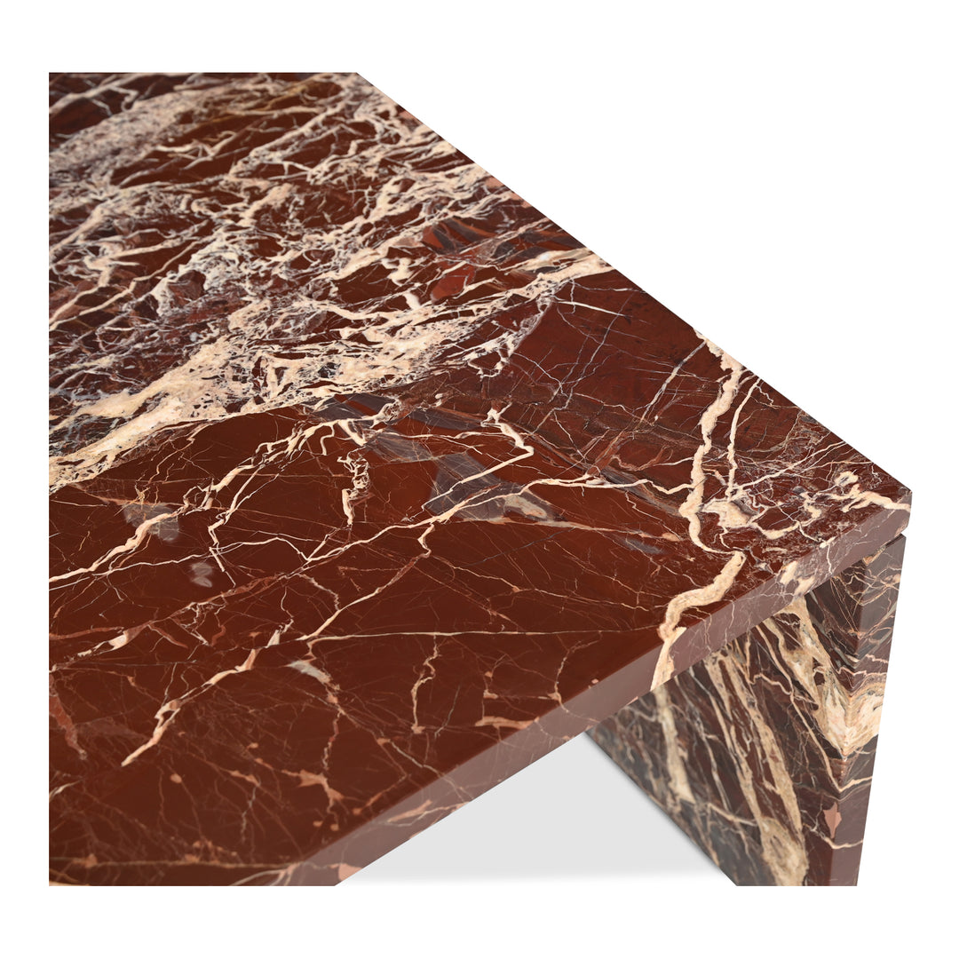 Moe's Home Collection - Rosa Coffee Table Rosso Levanto Marble - GZ-1182-06-0 | American Home Furniture
