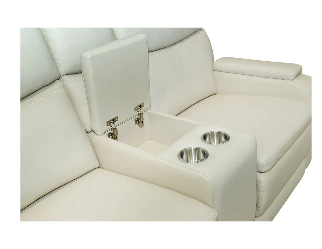 Gunner Console Loveseat Recliner w/Power Recline, Power Head Rests (Console has 2 Cupholders & Storage)