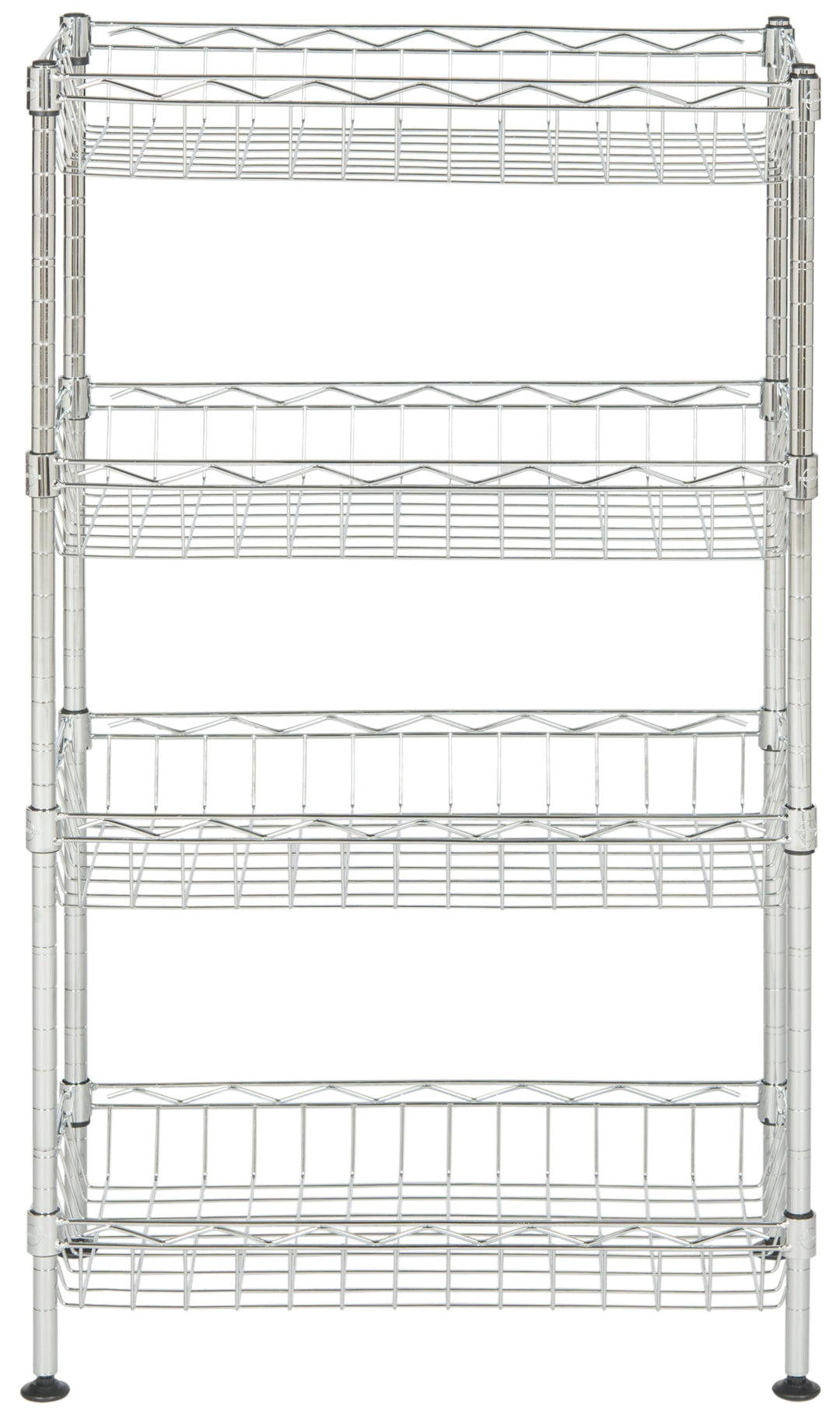 Gaston 4 Tier Chrome Wire Mini Rack (17.7 In. W X 9.8 In. D X 31.5 In. H)