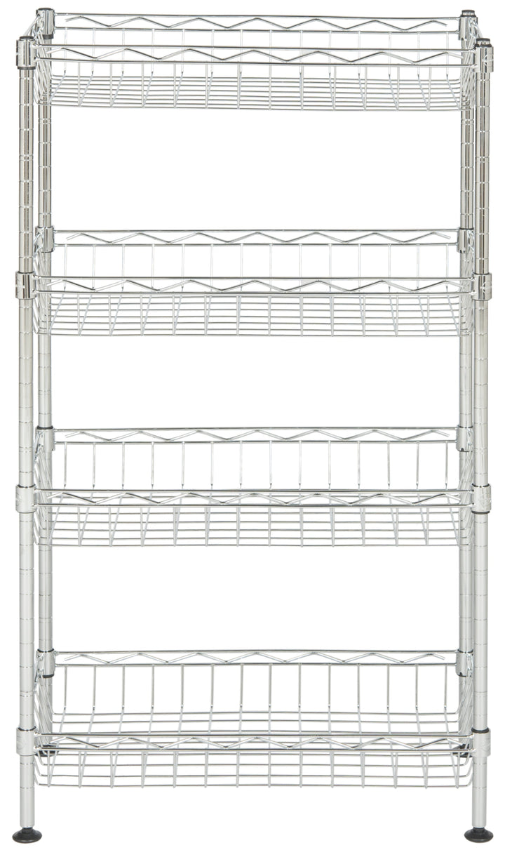 Gaston 4 Tier Chrome Wire Mini Rack (17.7 In. W X 9.8 In. D X 31.5 In. H)