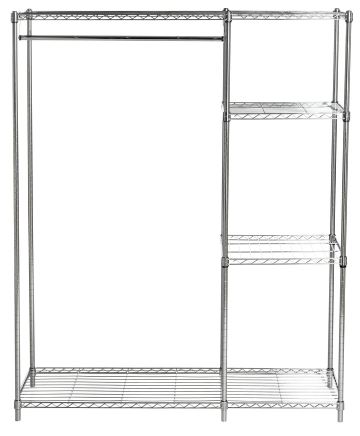 Betsy Chrome Wire Adjustable Garment Rack (47.2 In. W X 17.7 In. D X 59.1 In. H)