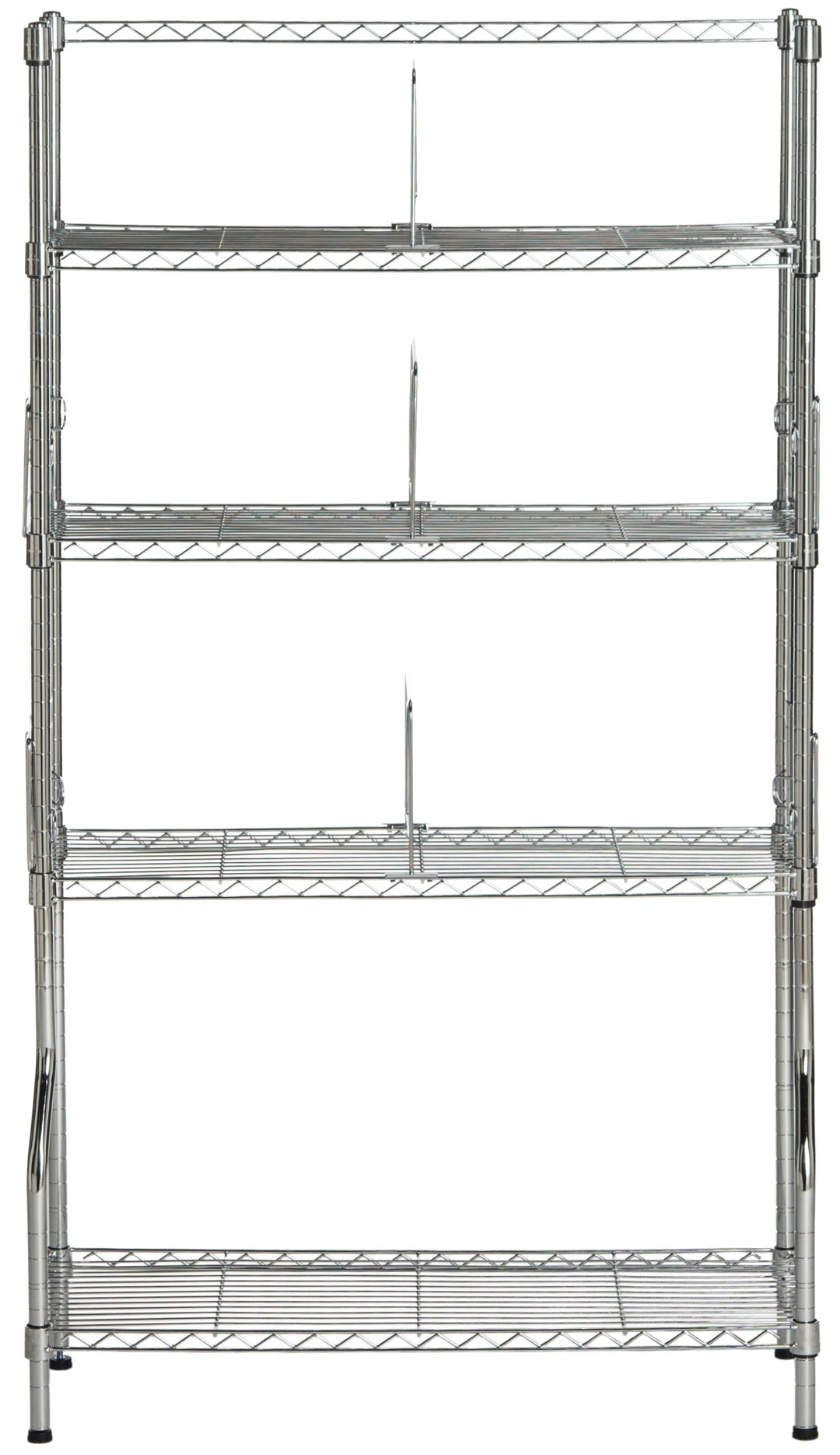 Fernand Chrome Wire Book Rack (29.5 In. W X 11.8 In. D X 53.1 In. H)