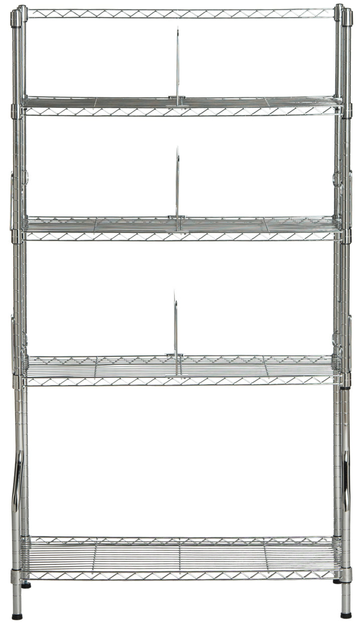 Fernand Chrome Wire Book Rack (29.5 In. W X 11.8 In. D X 53.1 In. H)