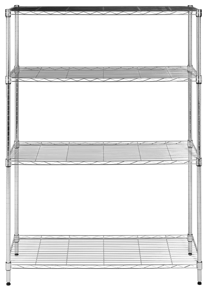 Bravo 4 Tier Chrome Wire Shelve (35 In W X 13 In D X 53 In H)