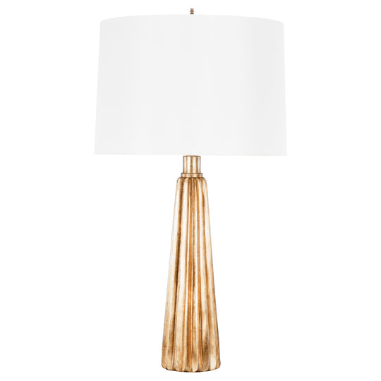 Gold Leaf Tassel Lamp With 17 Inch Diameter Shade - HENSLEY G