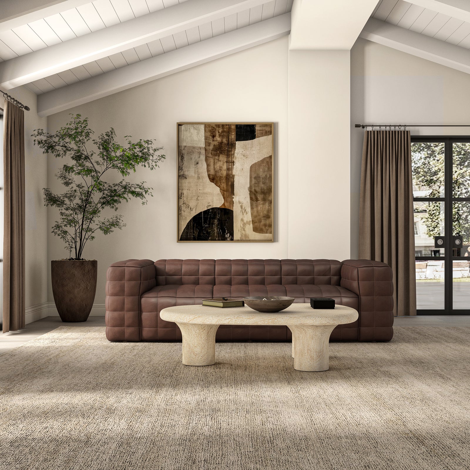 Moe's Home Collection - Callan Sofa Dark Brown - HO-1001-20 | American Home Furniture
