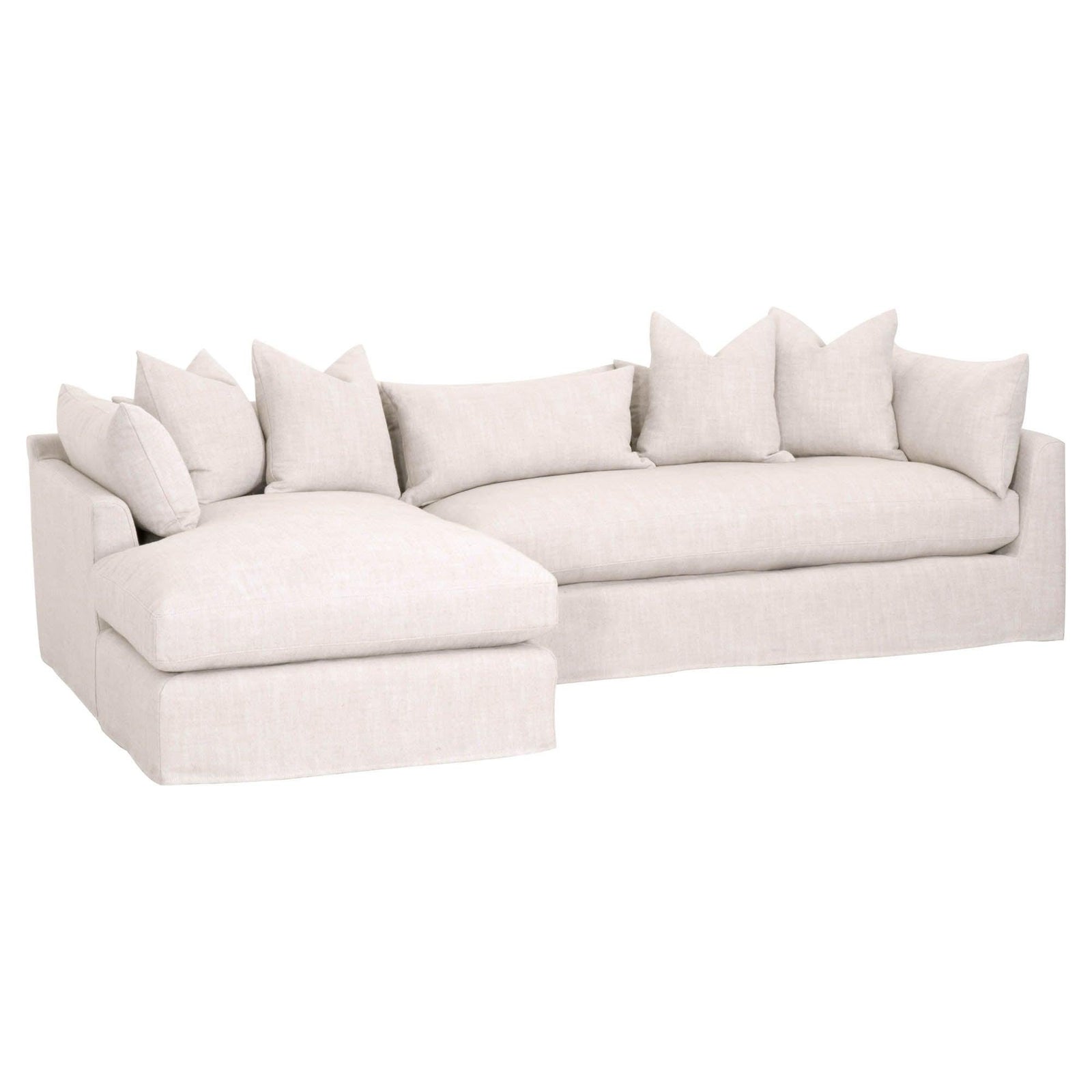 Essentials For Living - Haven 110" Lounge Slipcover LF Sectional - 6606-LF.BISQ | American Home Furniture