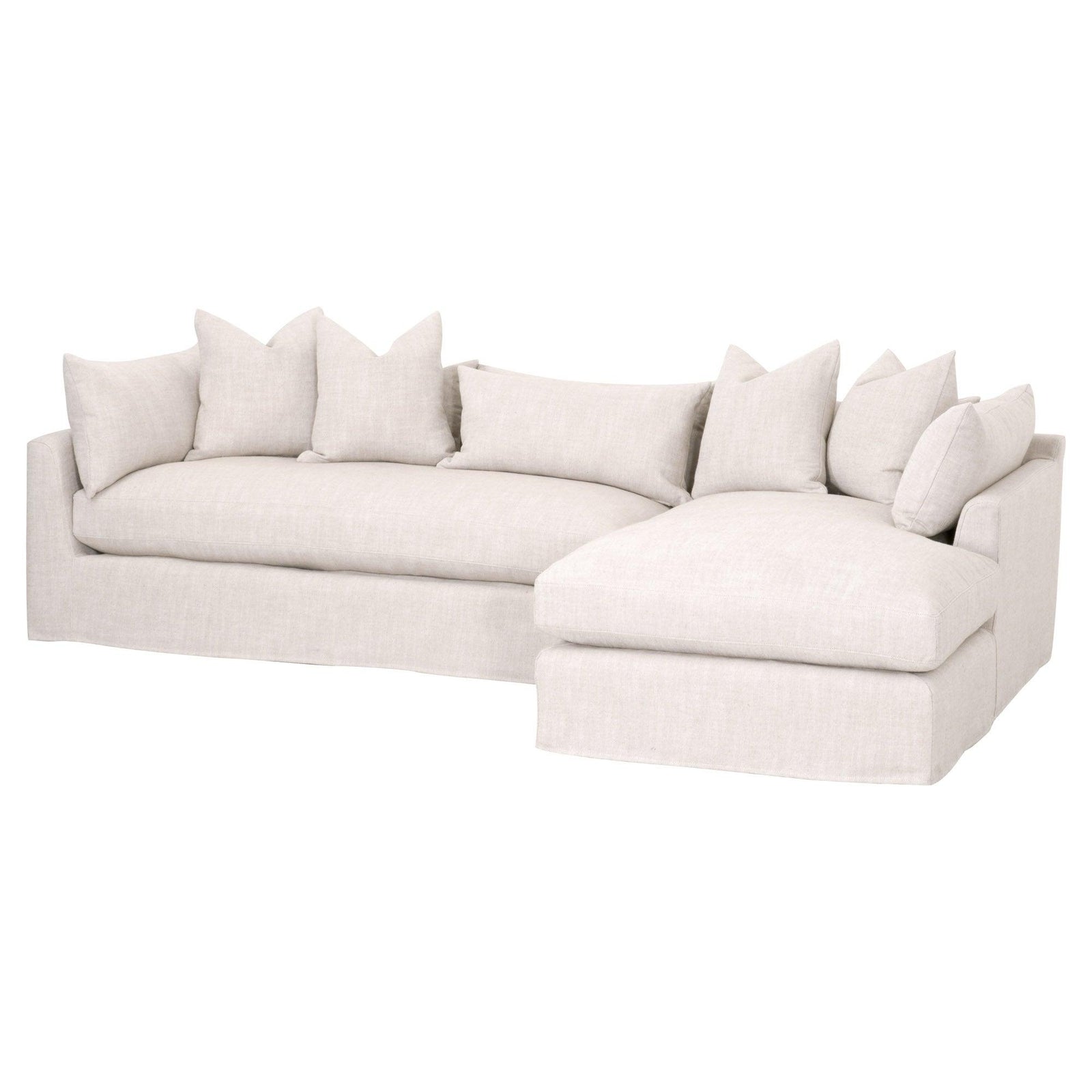 Essentials For Living - Haven 110" Lounge Slipcover RF Sectional - 6606-RF.BISQ | American Home Furniture