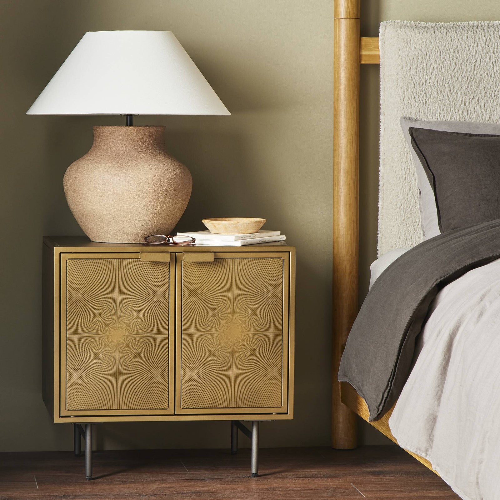 Four Hands - Sunburst Cabinet Nightstand - IELE-103 | American Home Furniture