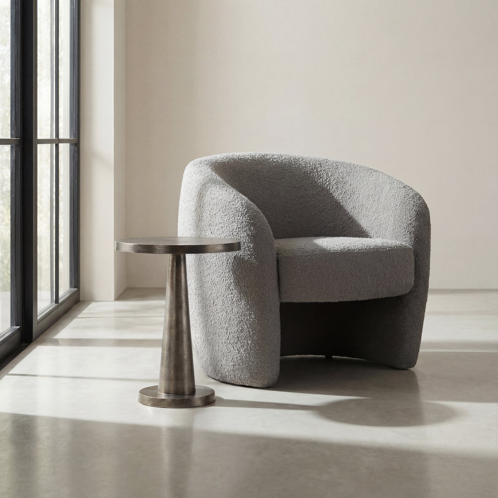 Clark End Table - Antique Nickel lifestyle