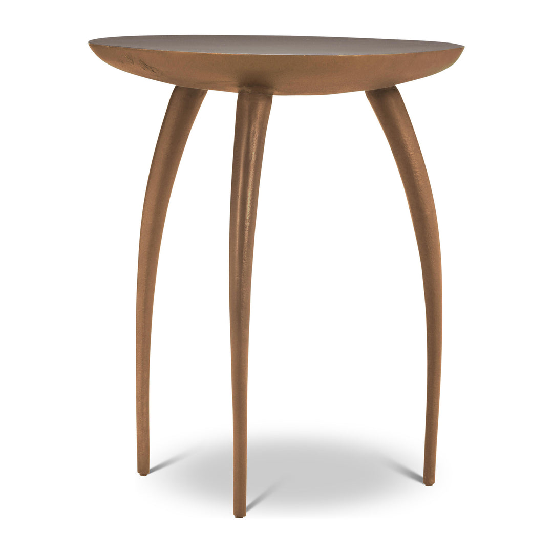 Keel End Table - Antique Brass