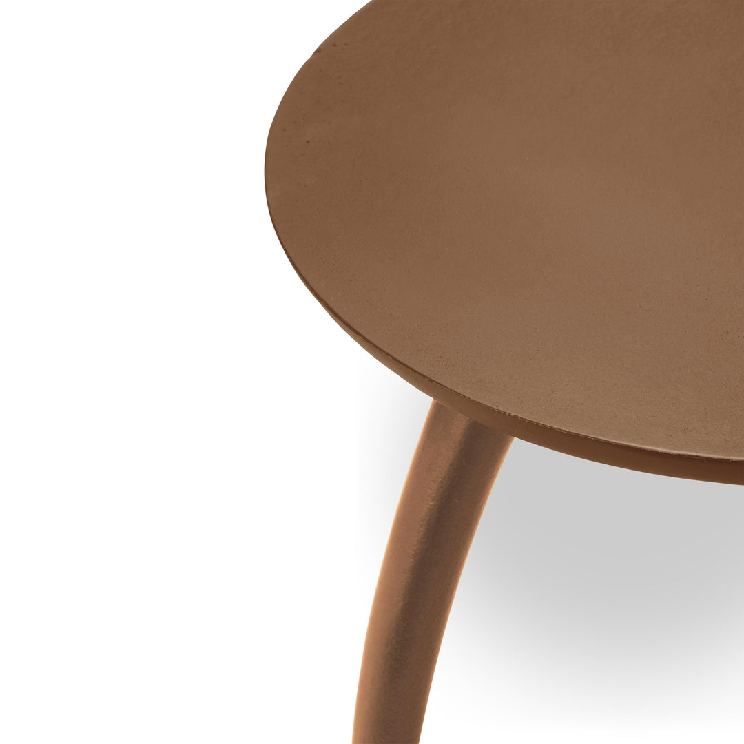 Keel End Table - Antique Brass