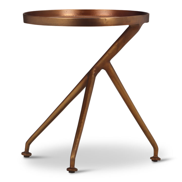 Meret End Table - Antique Brass