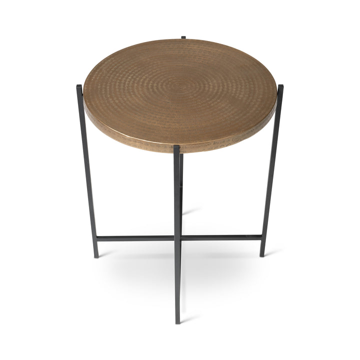 Navi End Table - Antique Brass