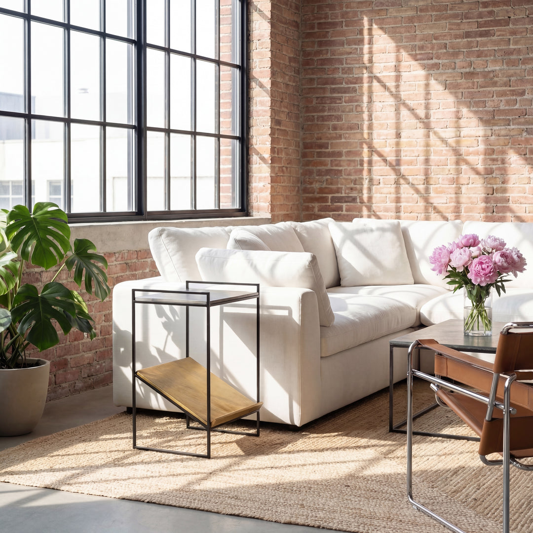 Noemi Cast Aluminum Magazine End Table — life_2
