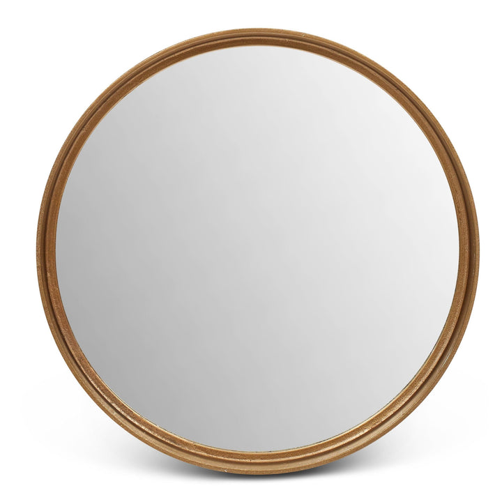 Elements - Samar Round Mirror - 23"Dia. - AmericanHomeFurniture