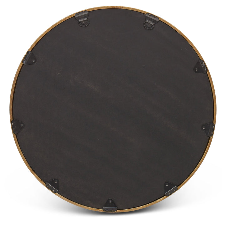 Elements - Samar Round Mirror - 39"Dia. - AmericanHomeFurniture