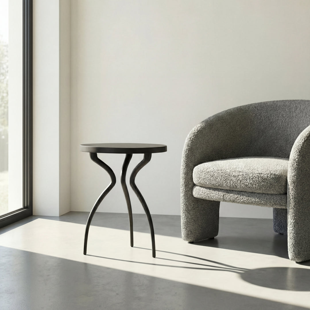 Sarp End Table - Forged Black