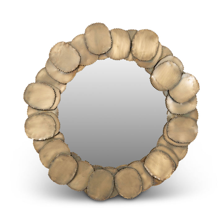 Suri Round Mirror - Antique Brass