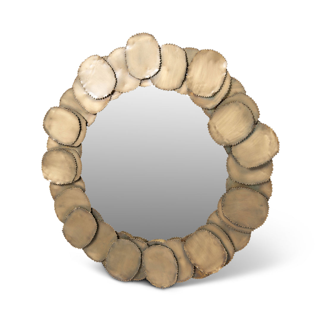 Suri Round Mirror - Antique Brass